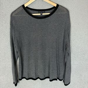 Eileen Fisher Sweater Womens‎ M Black Italian Yarn Pullover Knit Casual